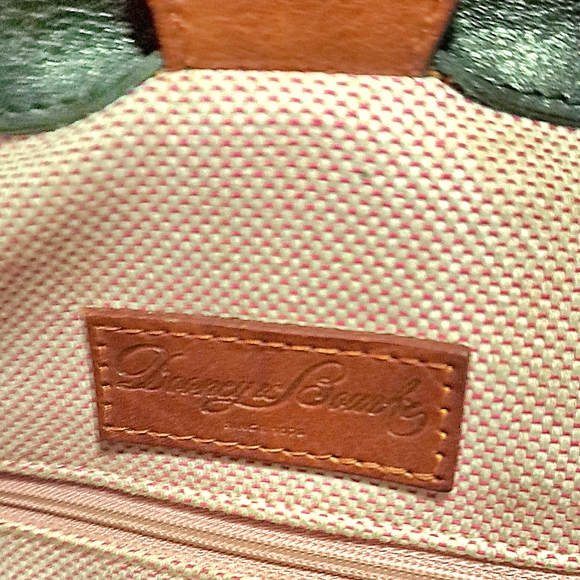 Vintage Dooney & Bourke Black Leather Champ Tote with Tortoise Shell Duck - Picture 4 of 5